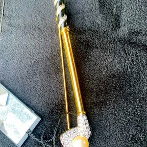 Retired Piece (Golf club w pearl)from the Swarovski Signature Collection